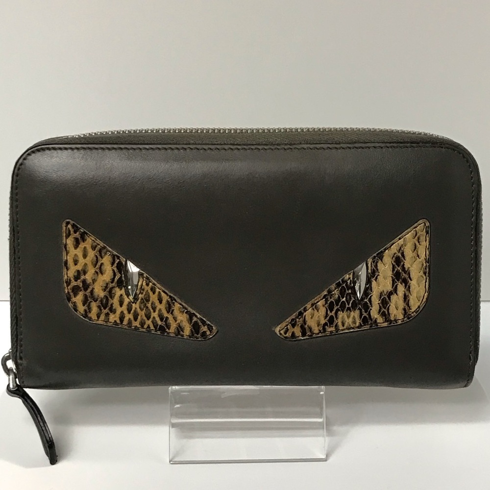 FENDI Monster Leather Zip Around Wallet 😍❤️